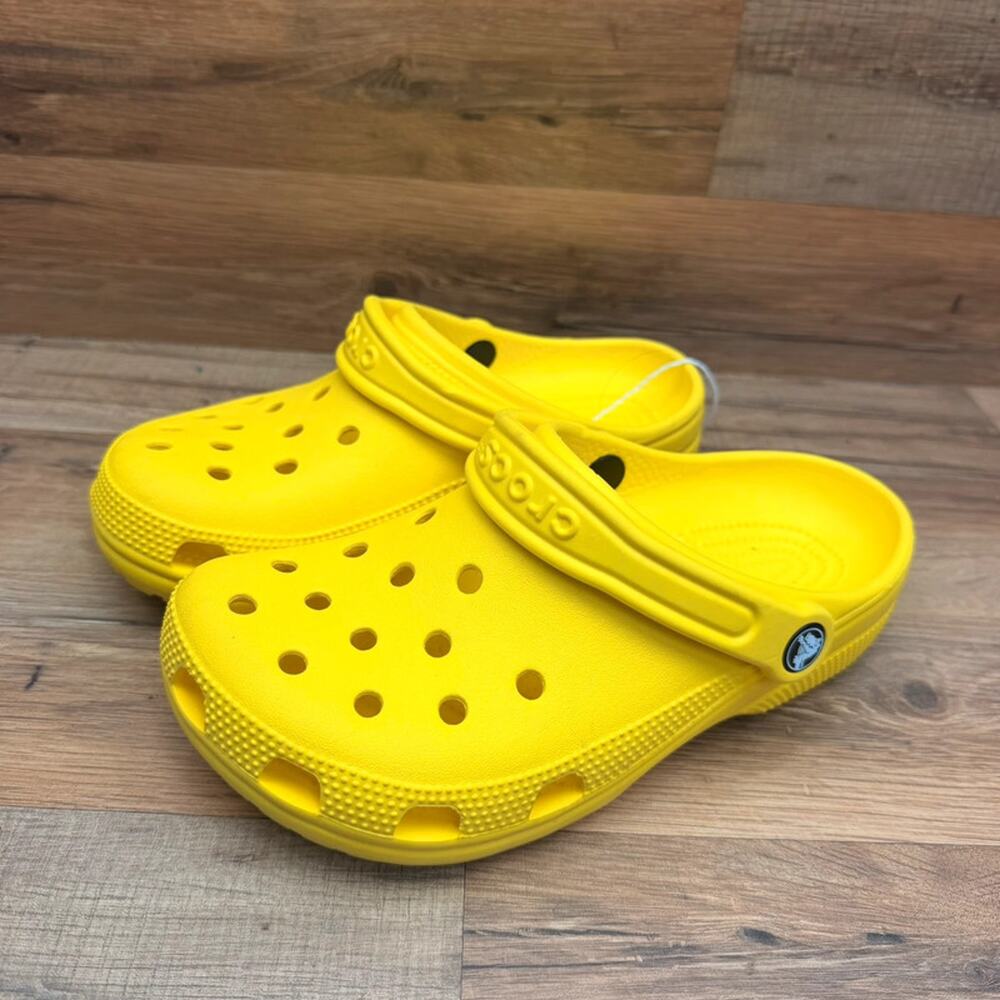 Crocs Yellow Unisex Clogs Slip On Shoes Slides Men Size 5 Women Size 7